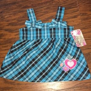 Baby Girls Cute Plaid Top NWT!
